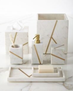 SHAGREEN BATH ACCESSORIES SET OF 6 PIECE