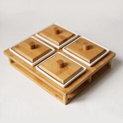 ceramics dried fruit snack boxes snack fruit combo platter bamboo fruit bowl